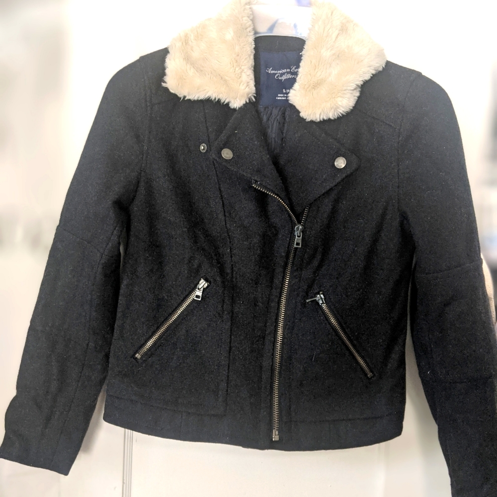 American Eagle Outfitters Women's Wool Blend Quilted Jacket